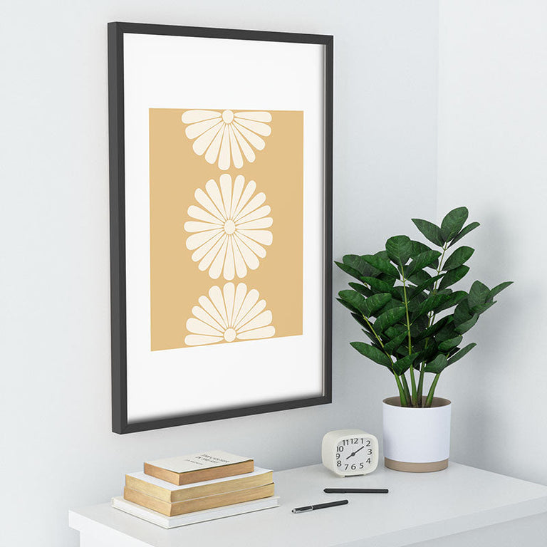 Retro Daisy XXIV Recessed Framing Rectangle