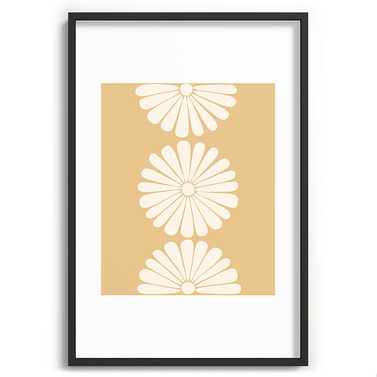 Retro Daisy XXIV Recessed Framing Rectangle
