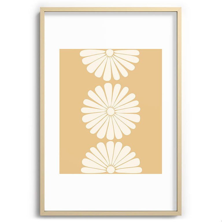 Retro Daisy XXIV Recessed Framing Rectangle