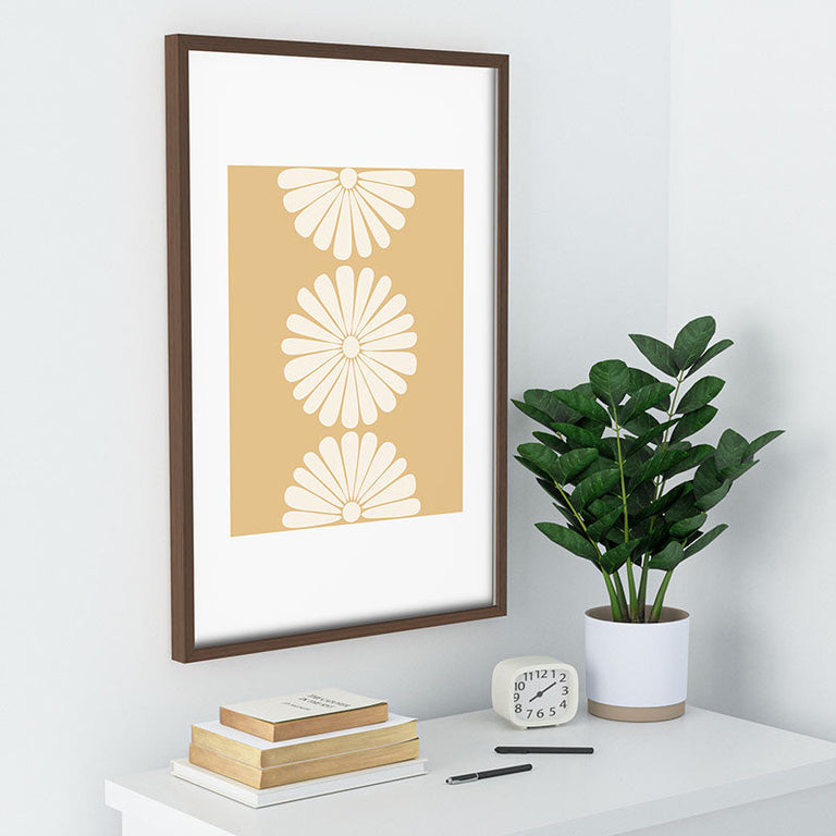 Retro Daisy XXIV Recessed Framing Rectangle