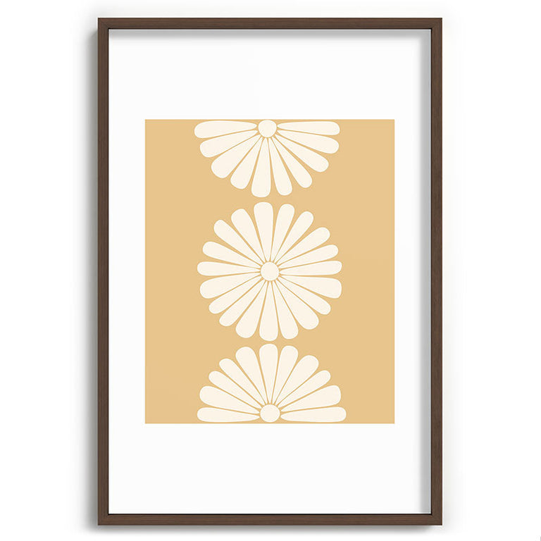 Retro Daisy XXIV Recessed Framing Rectangle