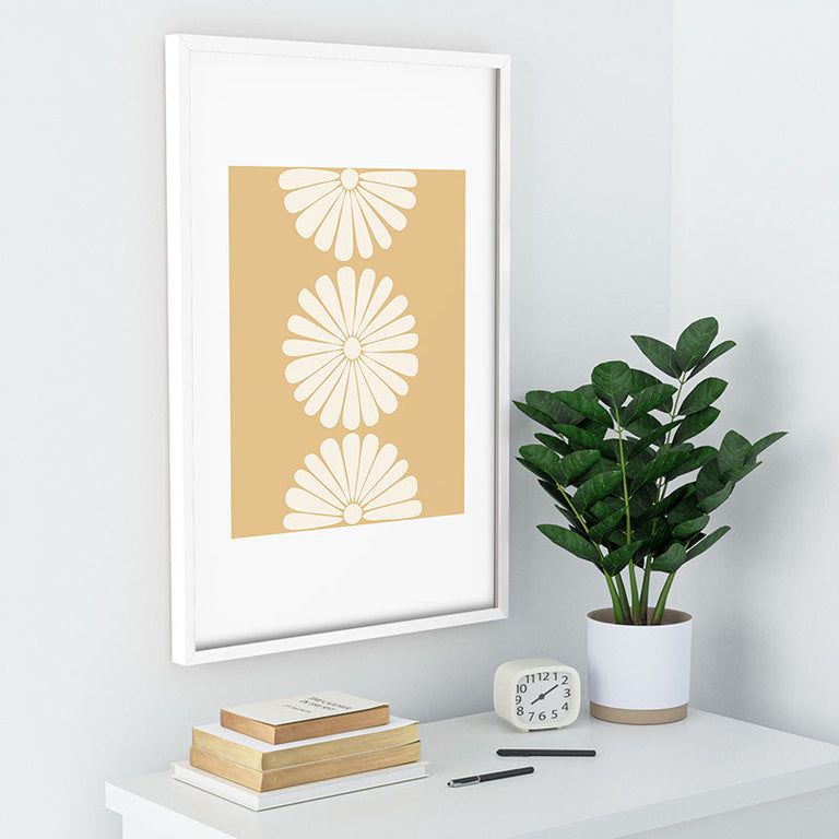 Retro Daisy XXIV Recessed Framing Rectangle