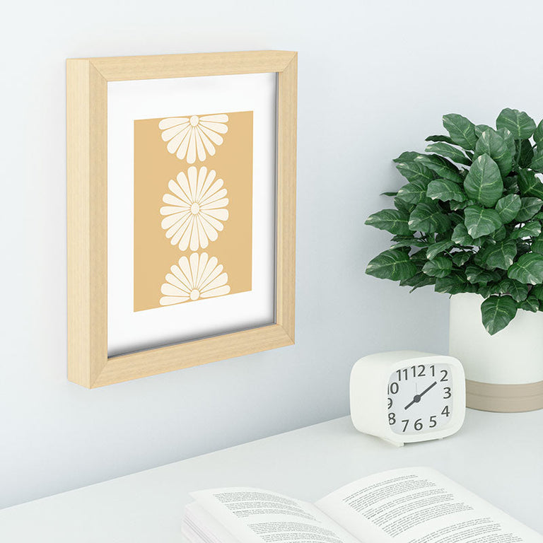 Retro Daisy XXIV Recessed Framing Rectangle