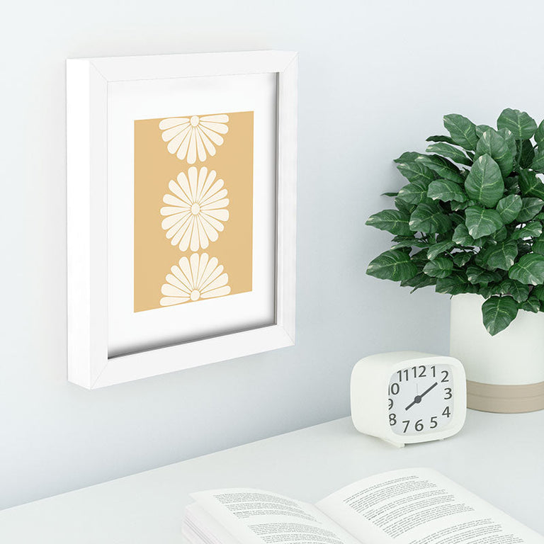 Retro Daisy XXIV Recessed Framing Rectangle