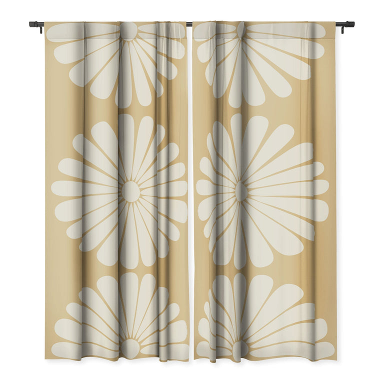 RETRO DAISY XXIV BLACKOUT NON REPEAT WINDOW CURTAIN
