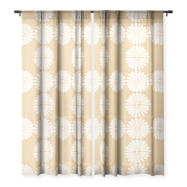 RETRO DAISY XXIV SHEER WINDOW CURTAIN