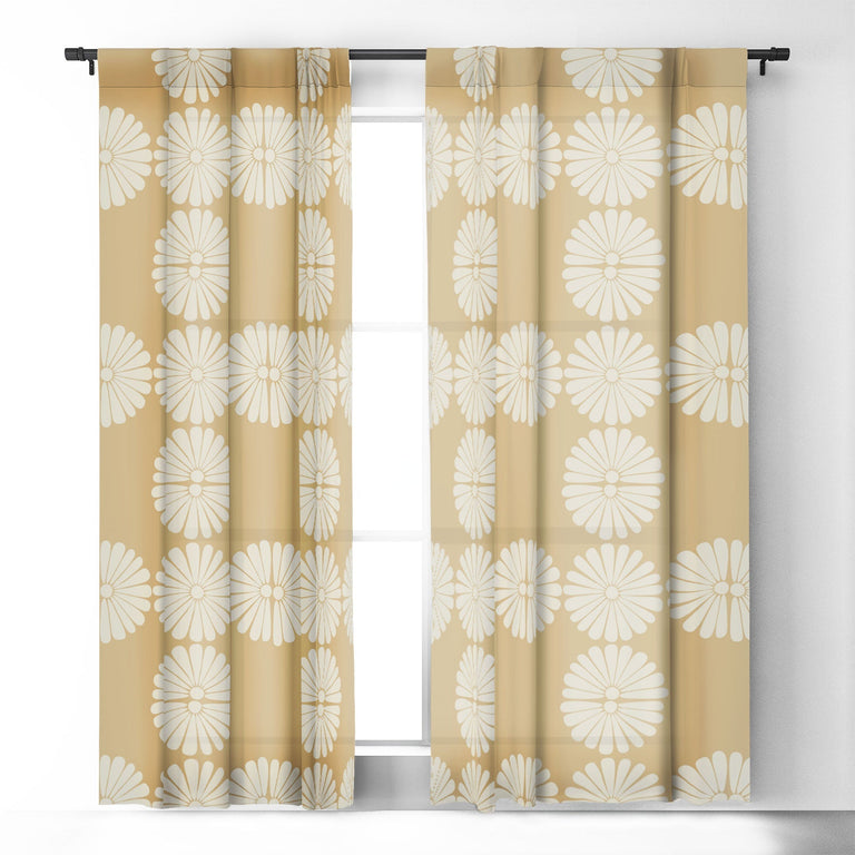 RETRO DAISY XXIV BLACKOUT WINDOW CURTAIN WINDOW CURTAIN