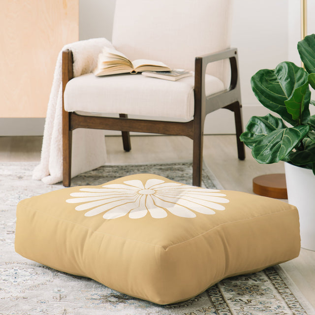 Retro Daisy XXIV Floor Pillow Square