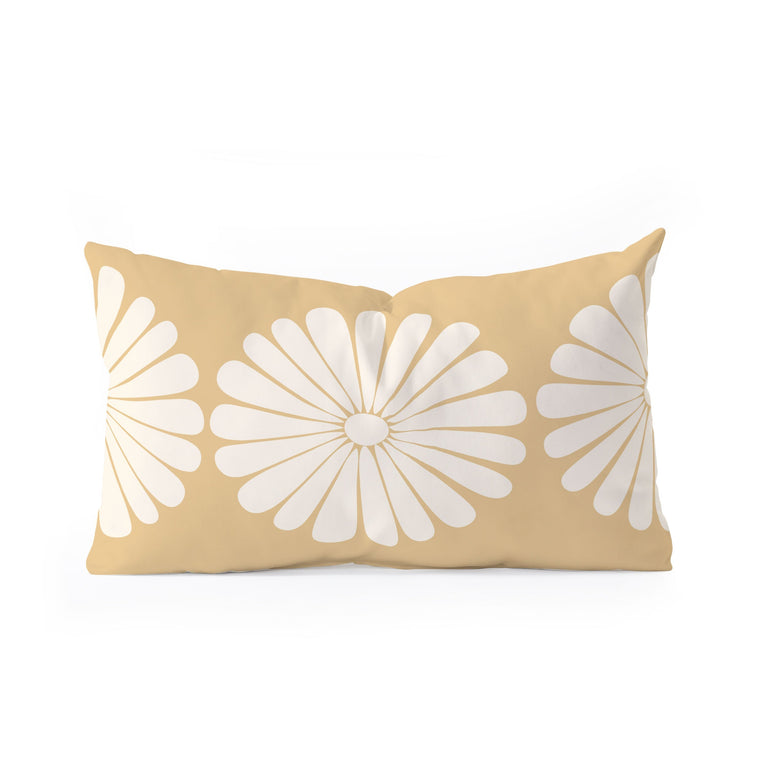 RETRO DAISY XXIV  OBLONG THROW PILLOW 23" x 14"