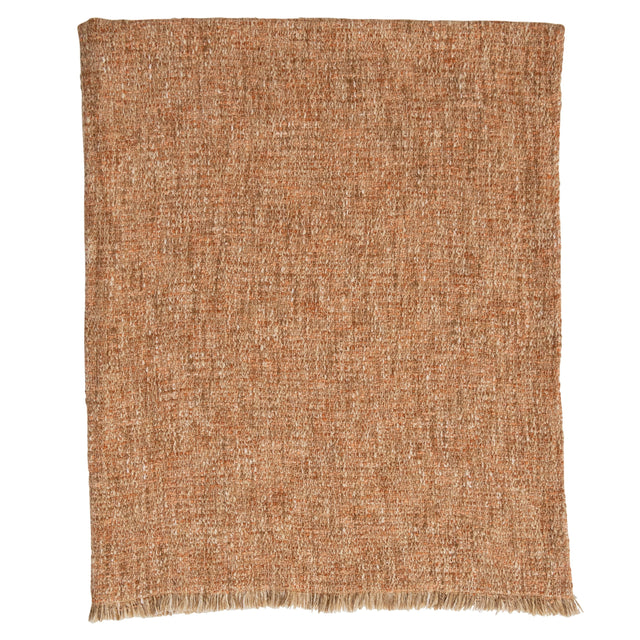 WOVEN MELANGE BOUCLE COTTON THROW