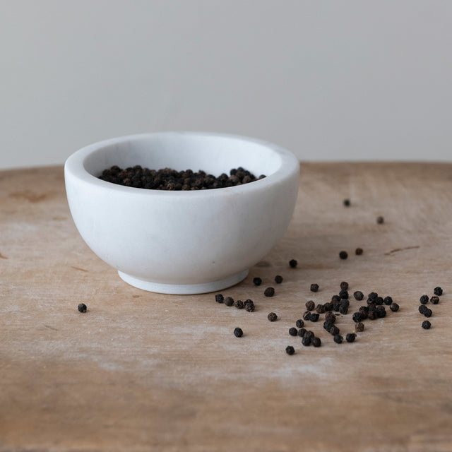 WHITE MARBLE FINGER BOWL