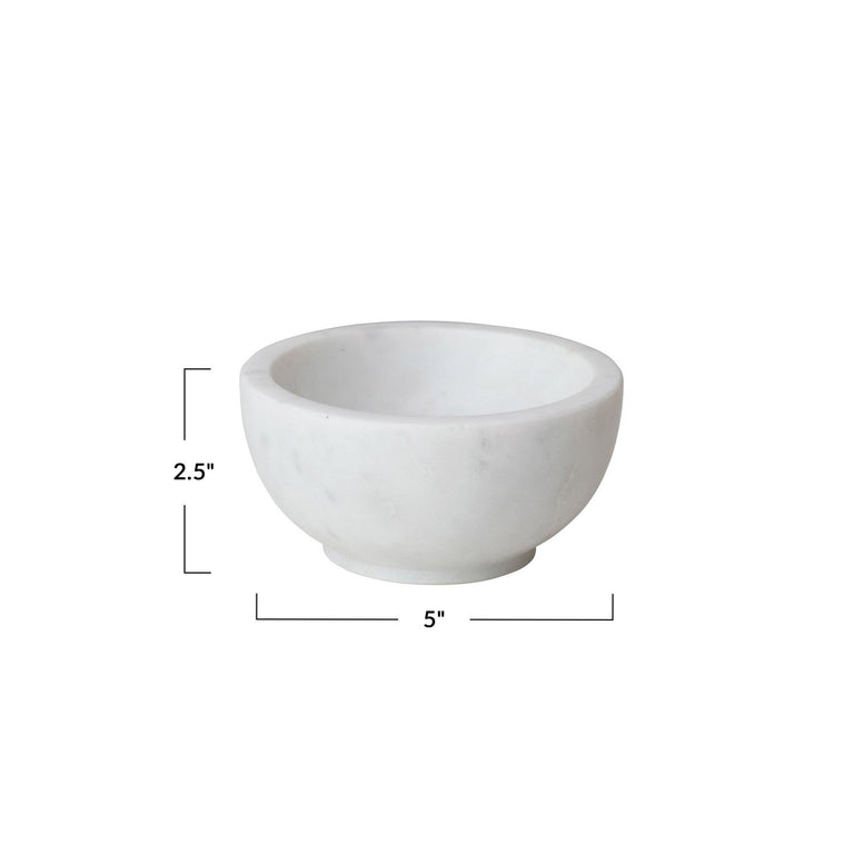 WHITE MARBLE FINGER BOWL