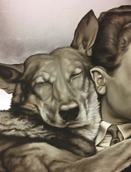 DOG WITH MAN #1 by Paul Morin