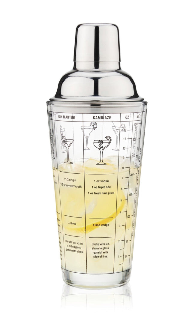 GLASS RECIPE SHAKER