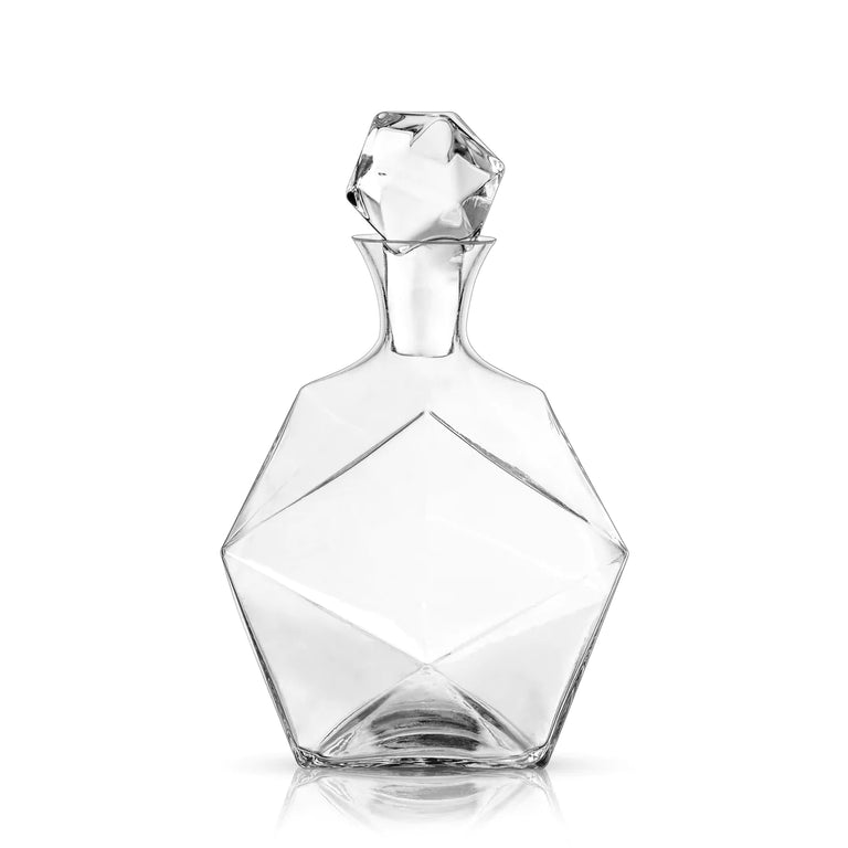 FACETED CRYSTAL LIQUOR DECANTER