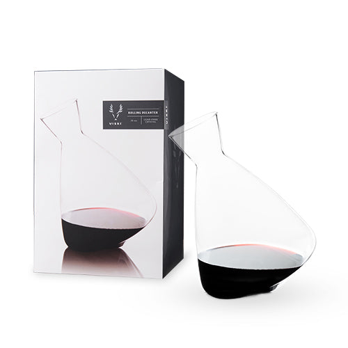 ROLLING CRYSTAL WINE DECANTER