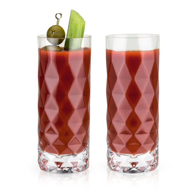 GEM CRYSTAL HIGHBALL GLASSES
