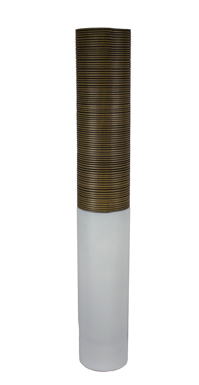 WHITE & BROWN RESIN VASE 30"