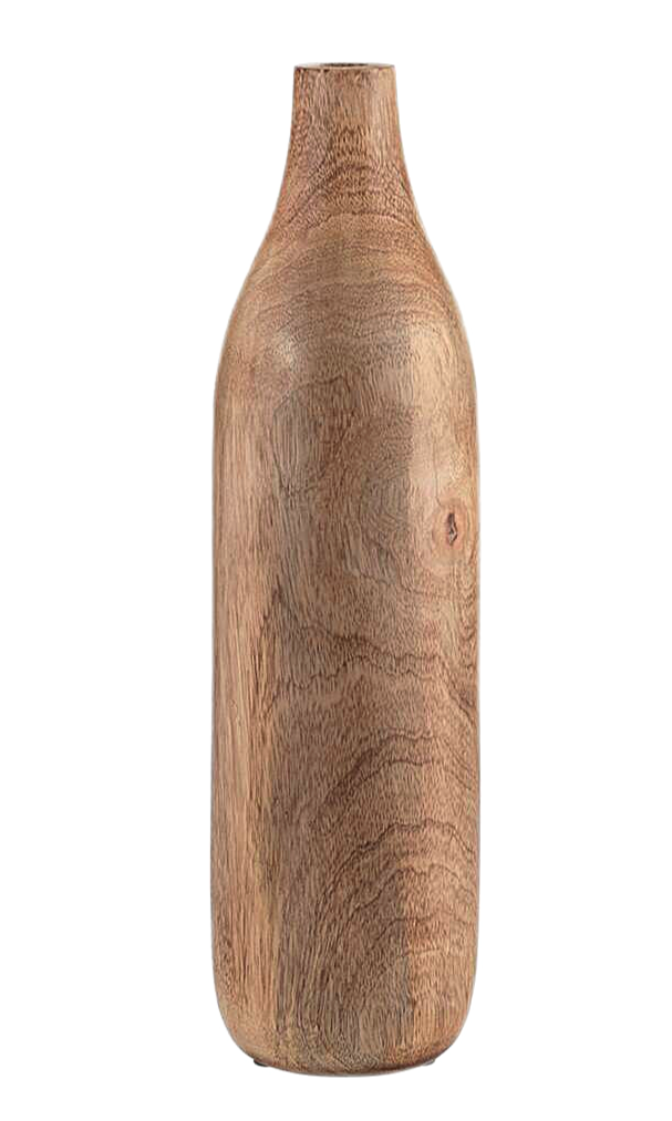 POLISHED WOOD VASES