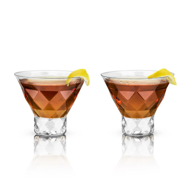GEM CRYSTAL MARTINI GLASSES | COCKTAIL