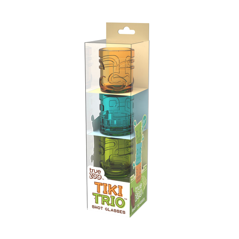 TIKI TRIO SHOT GLASSES, SET OF 3