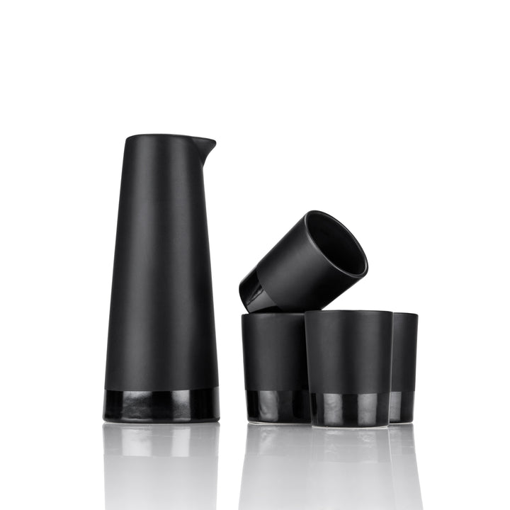 5 PIECE STONEWARE SAKE SET