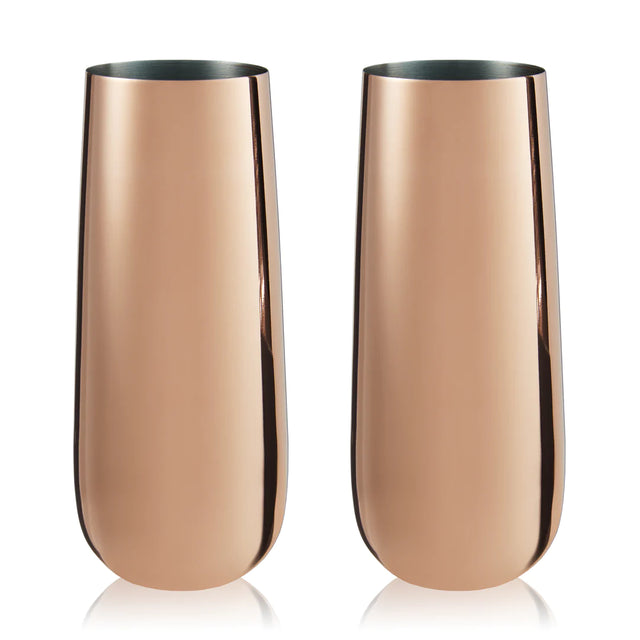 COPPER STEMLESS CHAMPAGNE FLUTESI