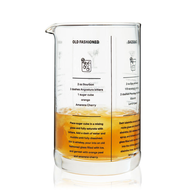 RECIPE MIXING GLASS