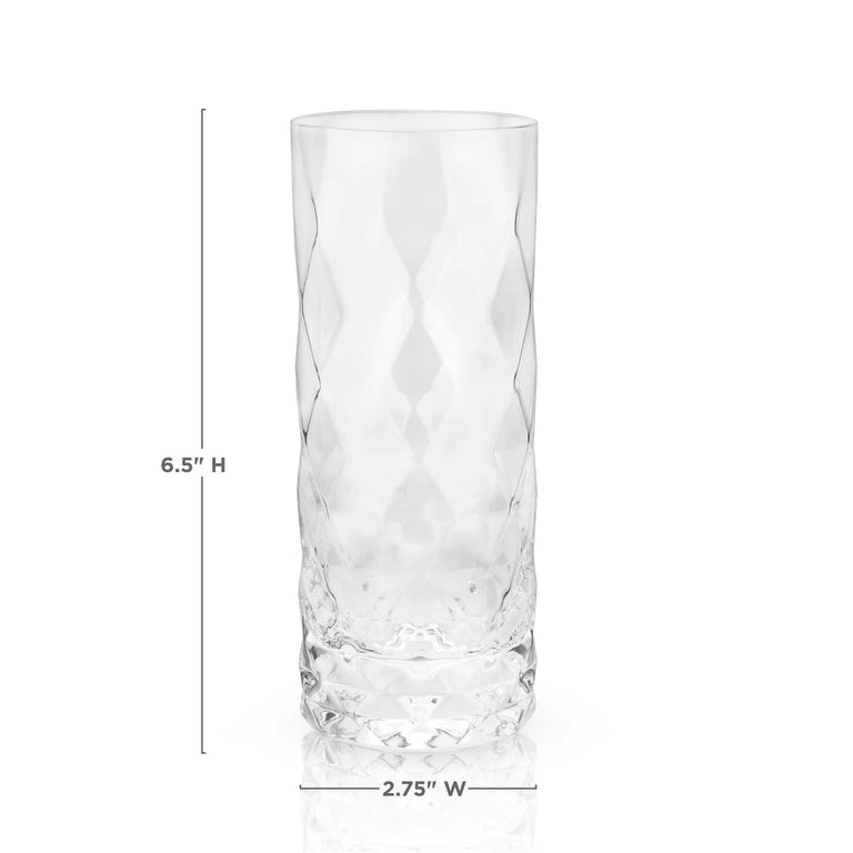 GEM CRYSTAL HIGHBALL GLASSES