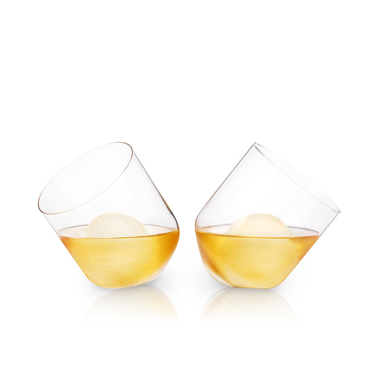 ROLLING CRYSTAL WHISKEY TUMBLERS