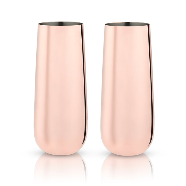 COPPER STEMLESS CHAMPAGNE FLUTESI