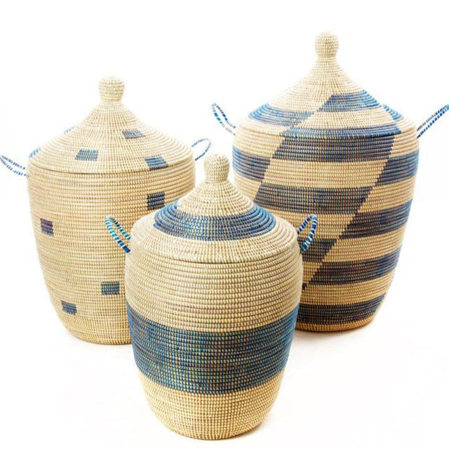 INDIGO & WHITE BASKETS (SENEGAL) | STORAGE
