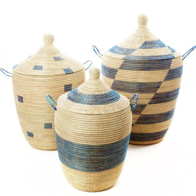 INDIGO & WHITE BASKETS (SENEGAL) | STORAGE