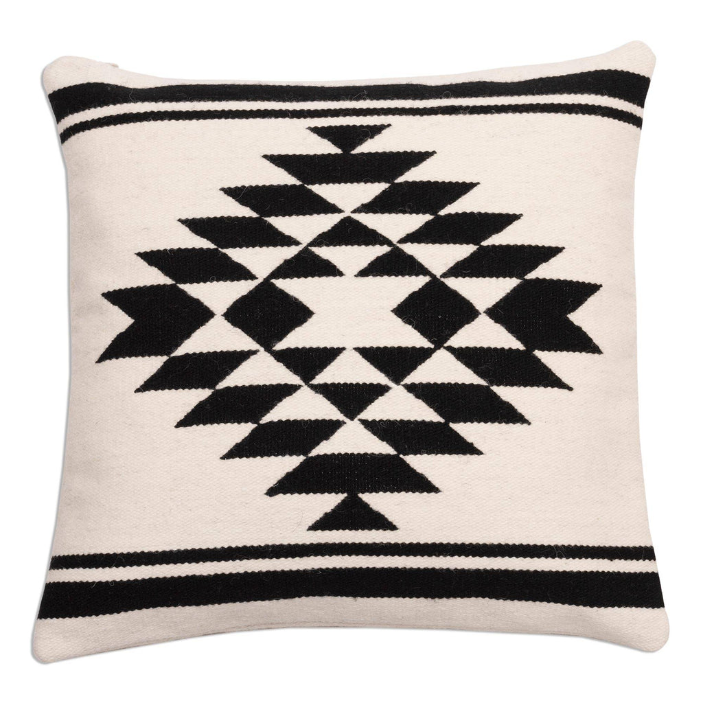 BLACK & WHITE ANDEAN DIAMOND PILLOW (PERU) PILLOW STAG & MANOR
