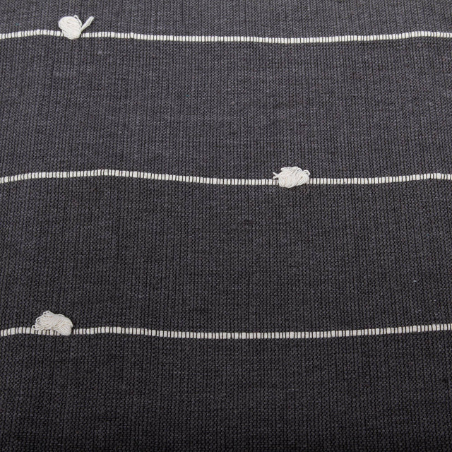 DARK GREY ON POINT STITCHED LINE PILLOW (OAXACA)