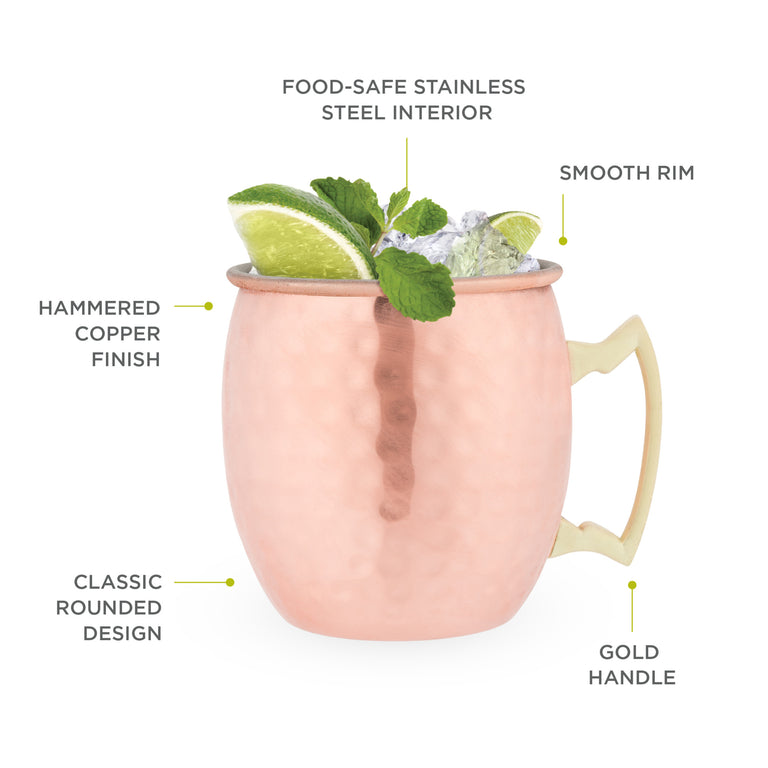 MOSCOW MULE: COPPER COCKTAIL MUG, 2 PACK,