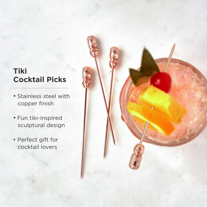 TIKI COCKTAIL PICKS SET OF 4
