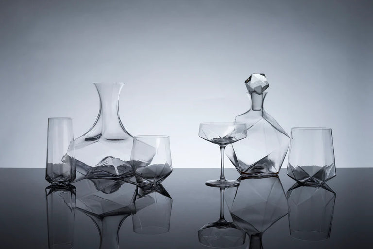 FACETED CRYSTAL LIQUOR DECANTER