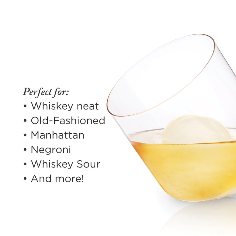 ROLLING CRYSTAL WHISKEY TUMBLERS