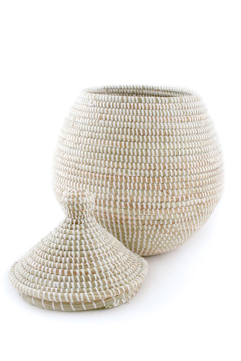 WHITE GOURD BASKET (SENEGAL) | STORAGE