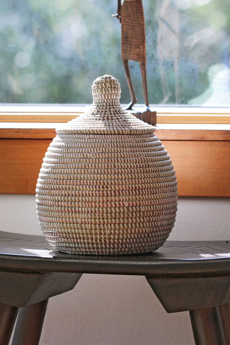 WHITE GOURD BASKET (SENEGAL) | STORAGE