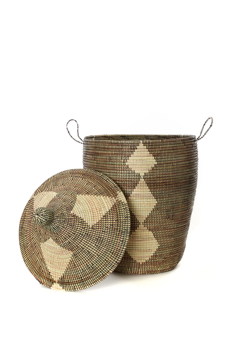 DARK & LIGHT PATTERN BASKETS (SENEGAL) | STORAGE