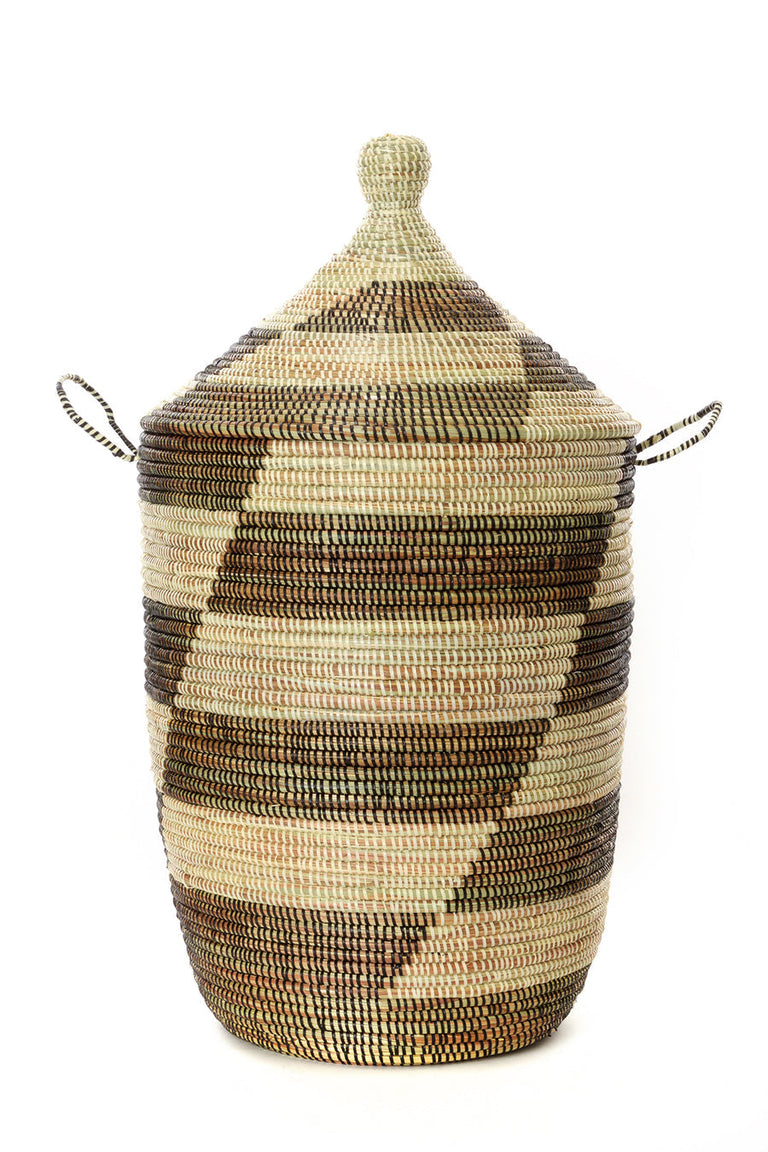DARK & LIGHT PATTERN BASKETS (SENEGAL) | STORAGE