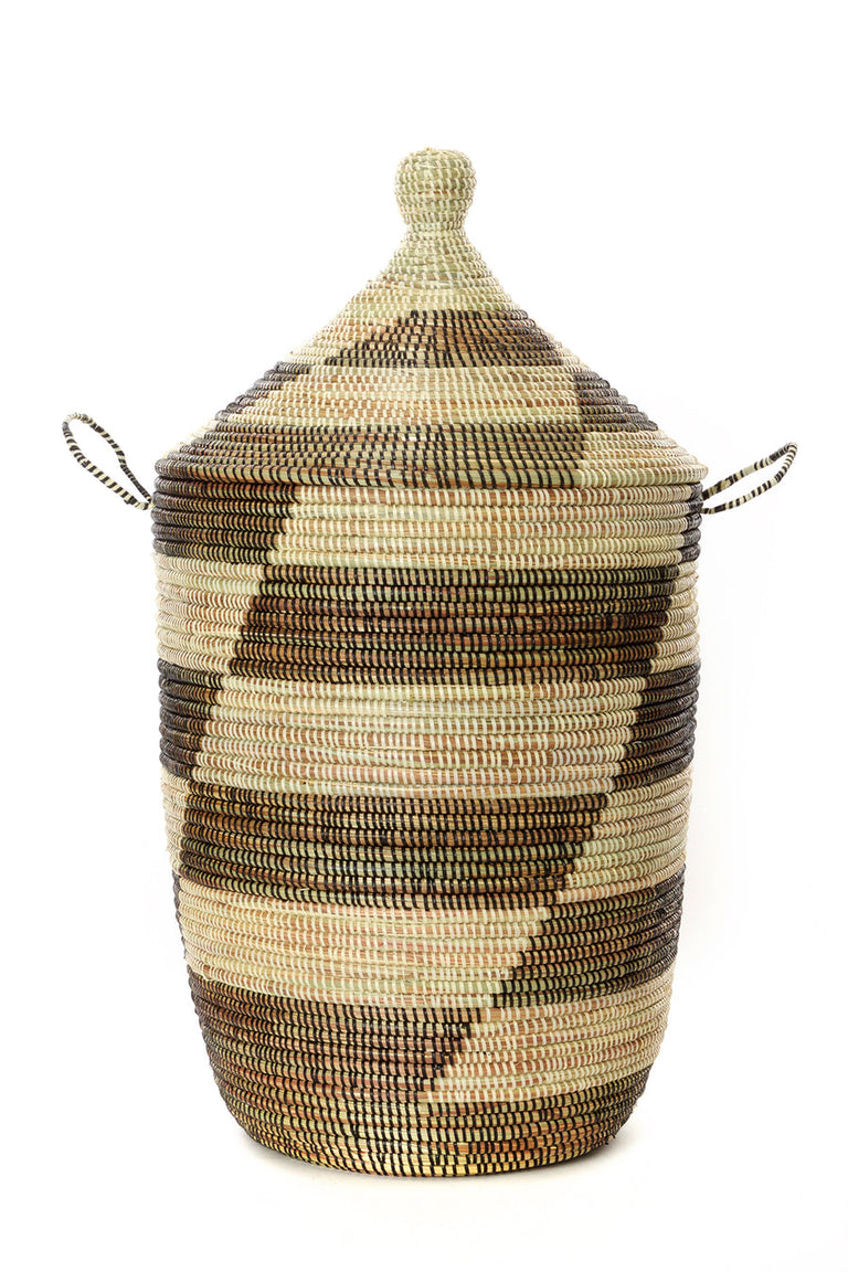 DARK & LIGHT PATTERN BASKETS (SENEGAL) | STORAGE