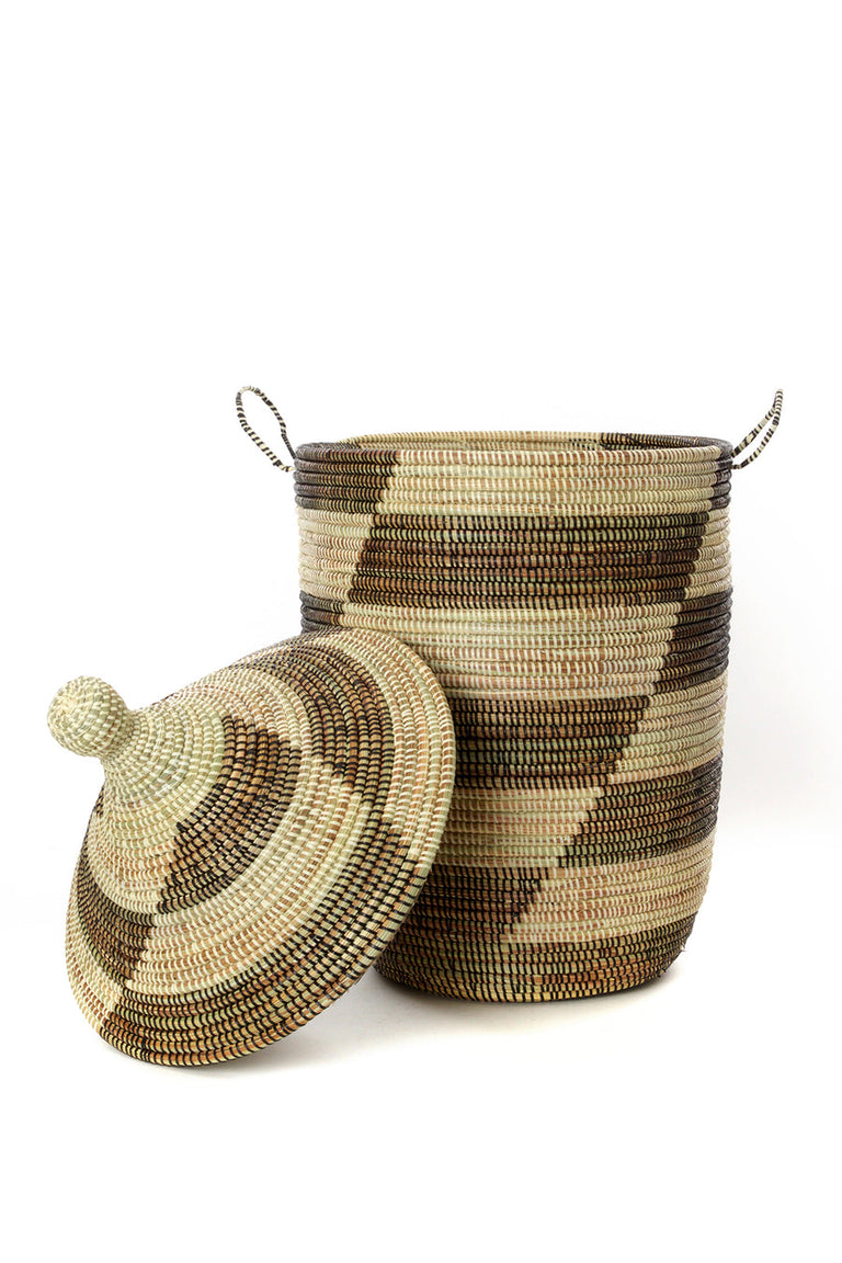 DARK & LIGHT PATTERN BASKETS (SENEGAL) | STORAGE