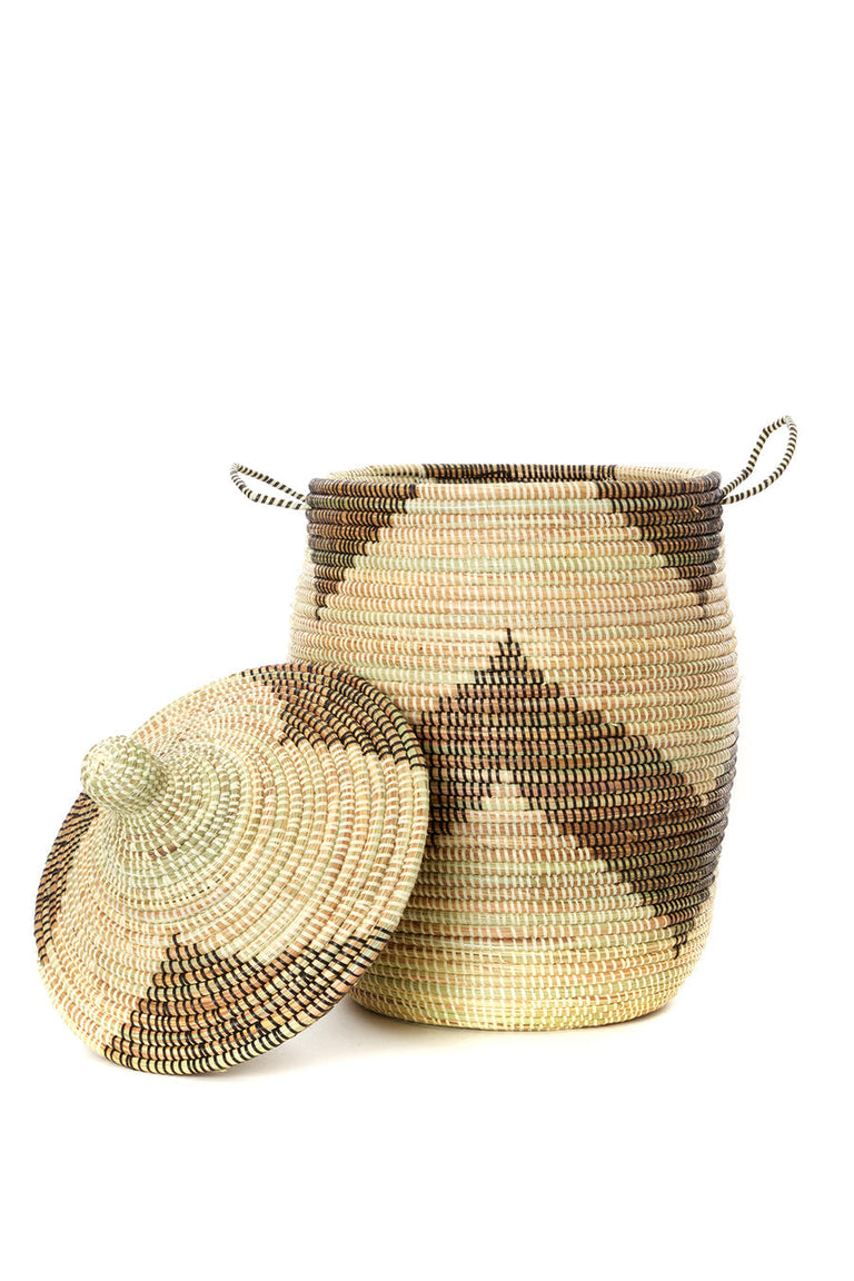 DARK & LIGHT PATTERN BASKETS (SENEGAL) | STORAGE
