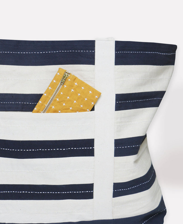 STRIPED CANVAS TOTE | TOTES