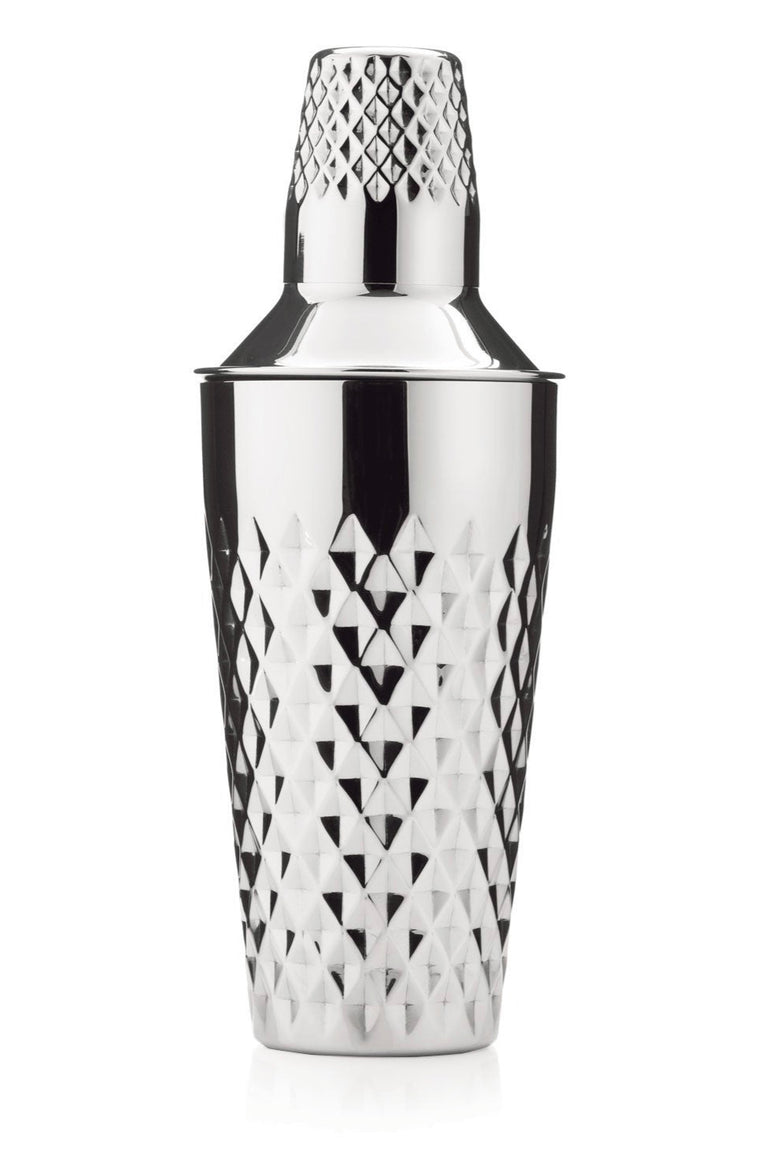 STAINLESS STEEL FACETED COCKTAIL SHAKER