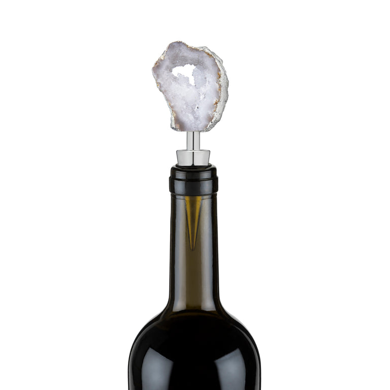 WHITE GEODE BOTTLE STOPPER