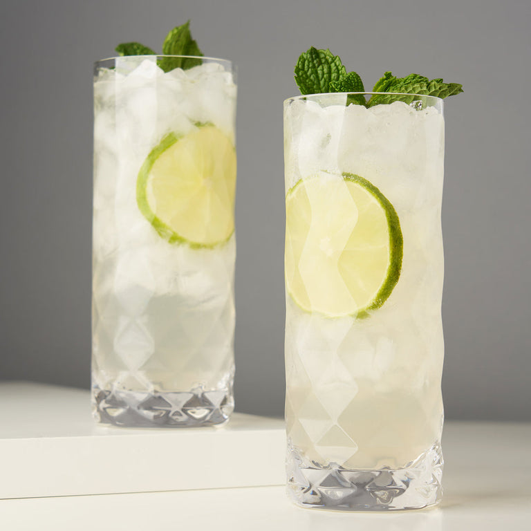 GEM CRYSTAL HIGHBALL GLASSES
